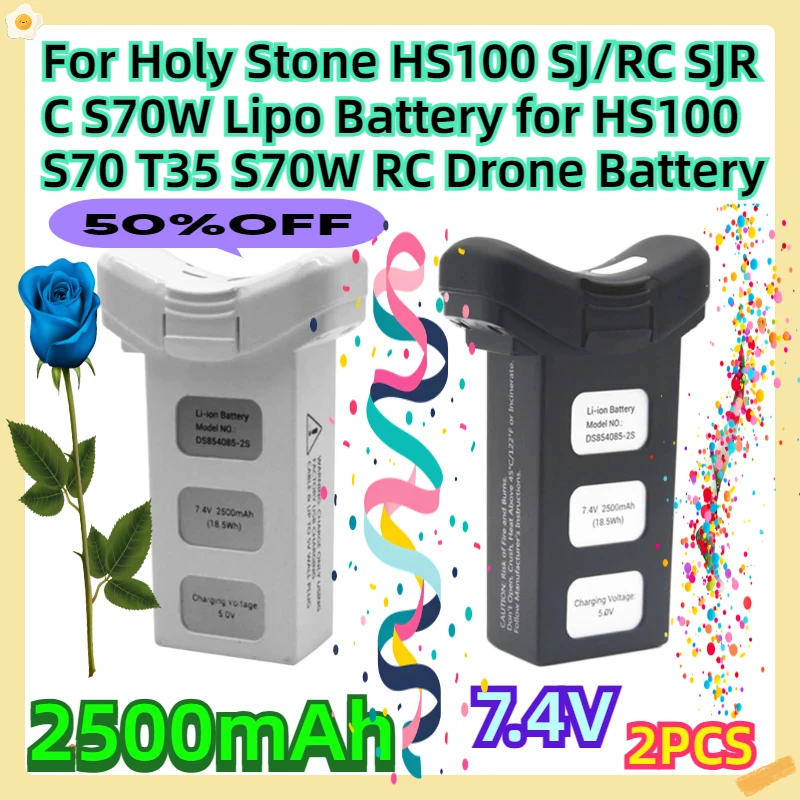 Drone Sjrc - Batería Lipo de 7.4V 2500mAh para