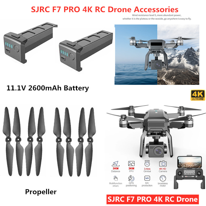 Drone Sjrc - Hélice de batería de 11,1 V