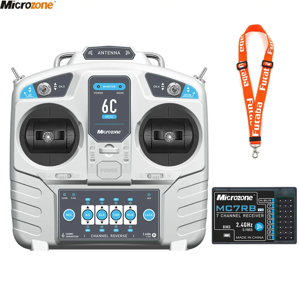 Drone Rc Transmitter And Receiver - MicroZone-controlador transmisor MC6C Mini V2, 2,4G,