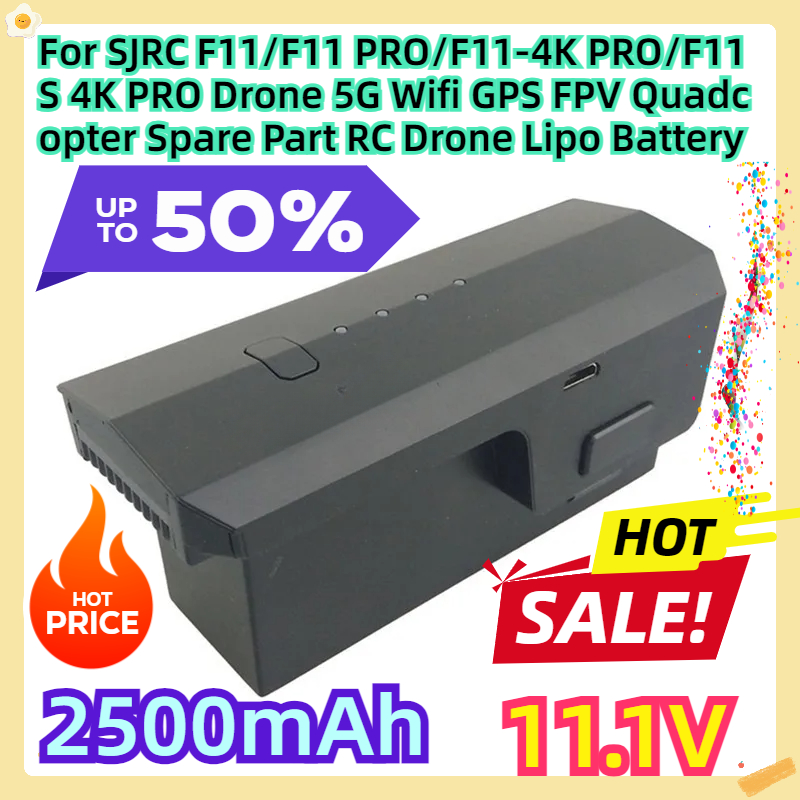 Drone Sjrc - Batería Lipo de 11.1V 2500mAh para