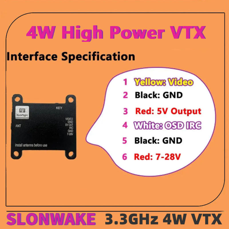 Transmisor de Video VTX SLONWA - Drone Rc Transmitter And Receiver reseña y precio