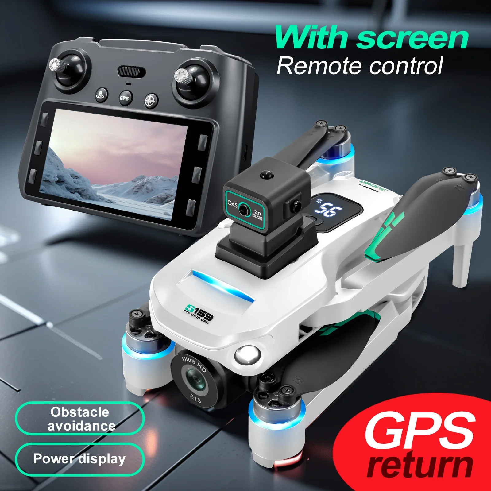 2024 S159 GPS Drone profesiona - Drone Rc Gps S159 reseña y precio